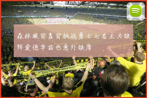 森林狼背靠背挑战勇士七名主力缺阵爱德华兹也意外缺席